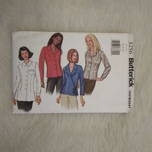 BUTTERICK 3256 SZ 14-18 Very Easy Misses Blouses In 4 Variations